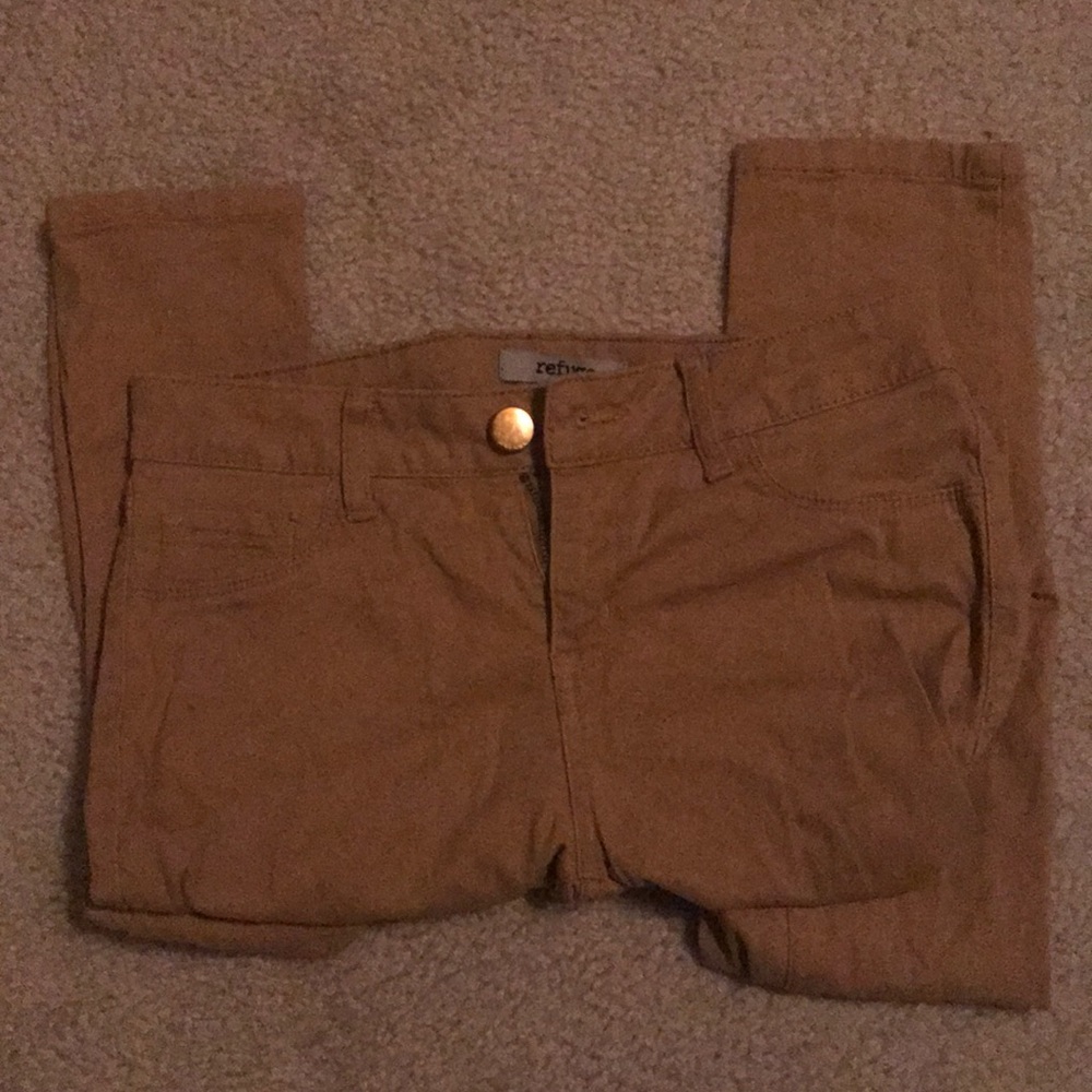 Golden brown/tan skinny jeans